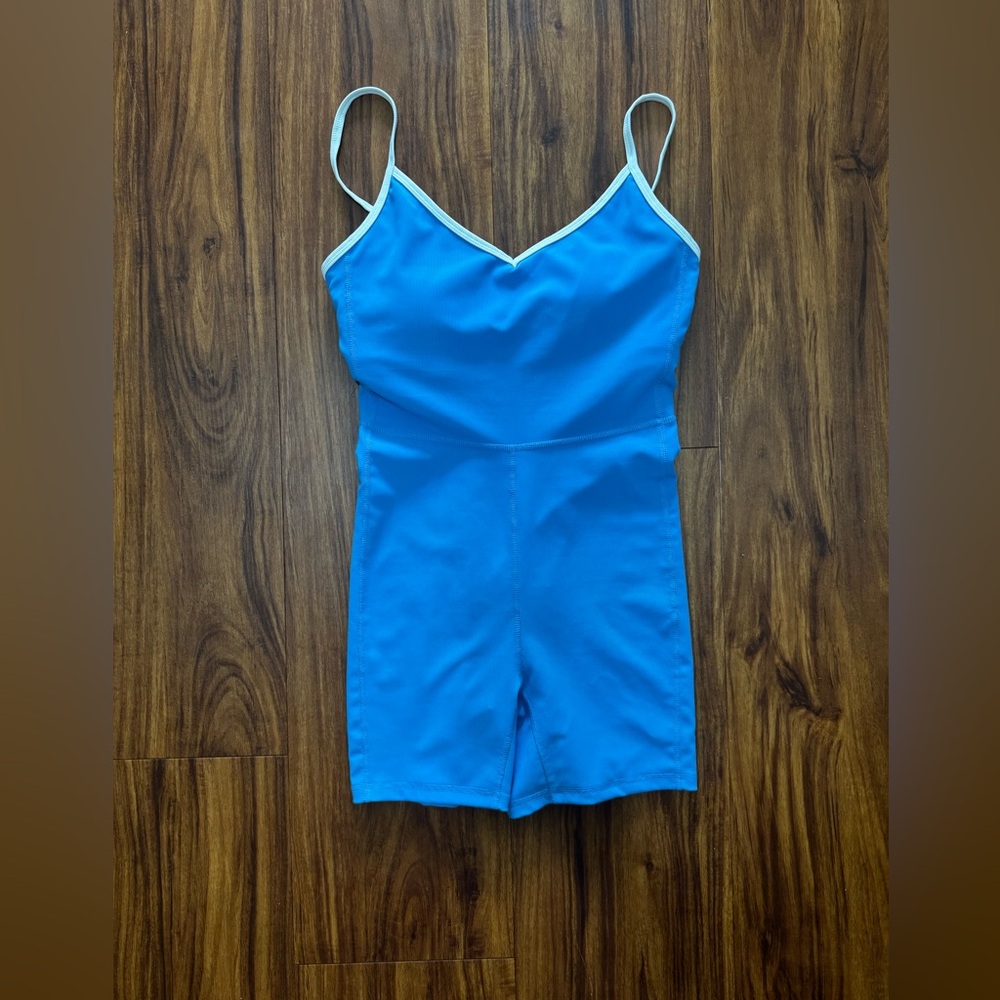 Willow the Label Blue Spaghetti Strap Romper size L